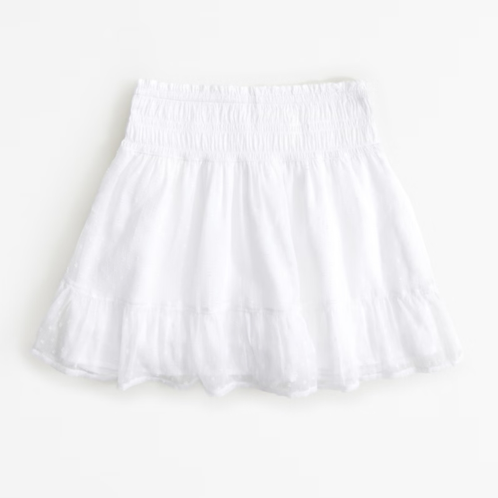 NWT Abercrombie Kids White Ruffle Mini Skirt
